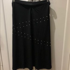 Black skirt with silver stud details